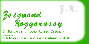 zsigmond mogyorossy business card